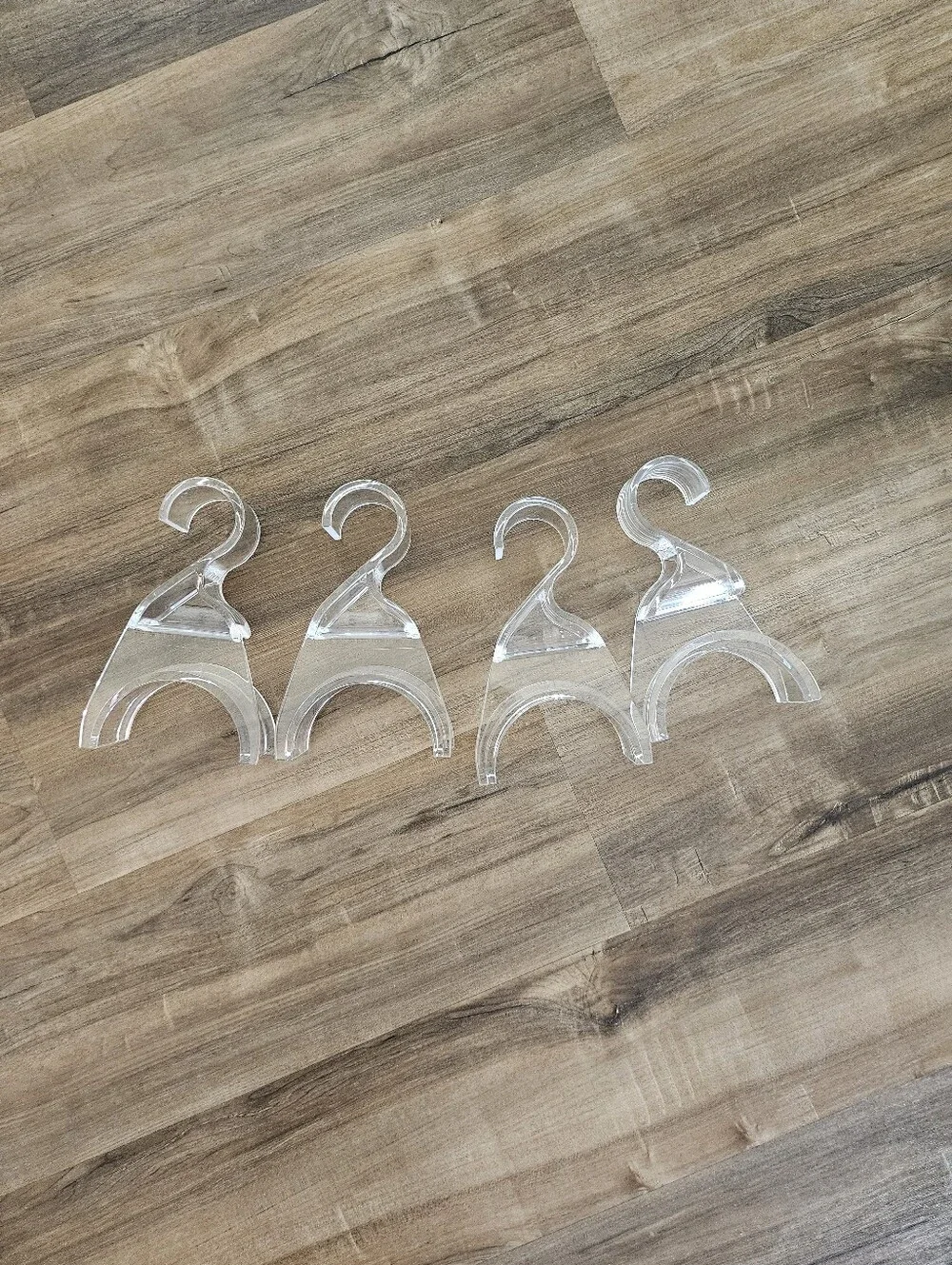 Clear Acrylic Purse Hangers - Set of 4